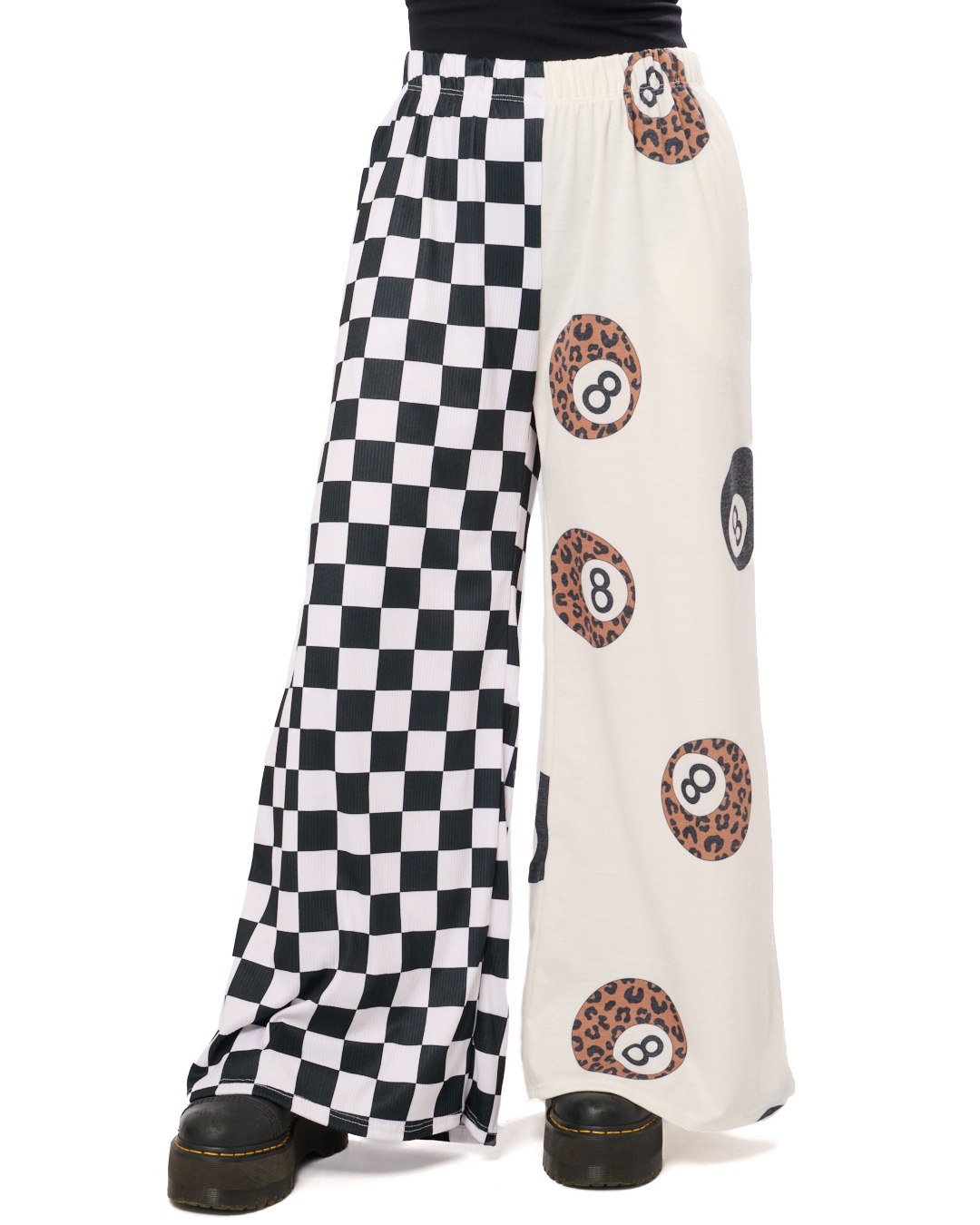 SPLIT DECISION 8 BALL PANTS IN BLACK + WHITE