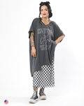 LED ZEPPELIN TUNIC T-SHIRT IN GREY