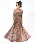 FERAL FLORAL MESH MAXI DRESS