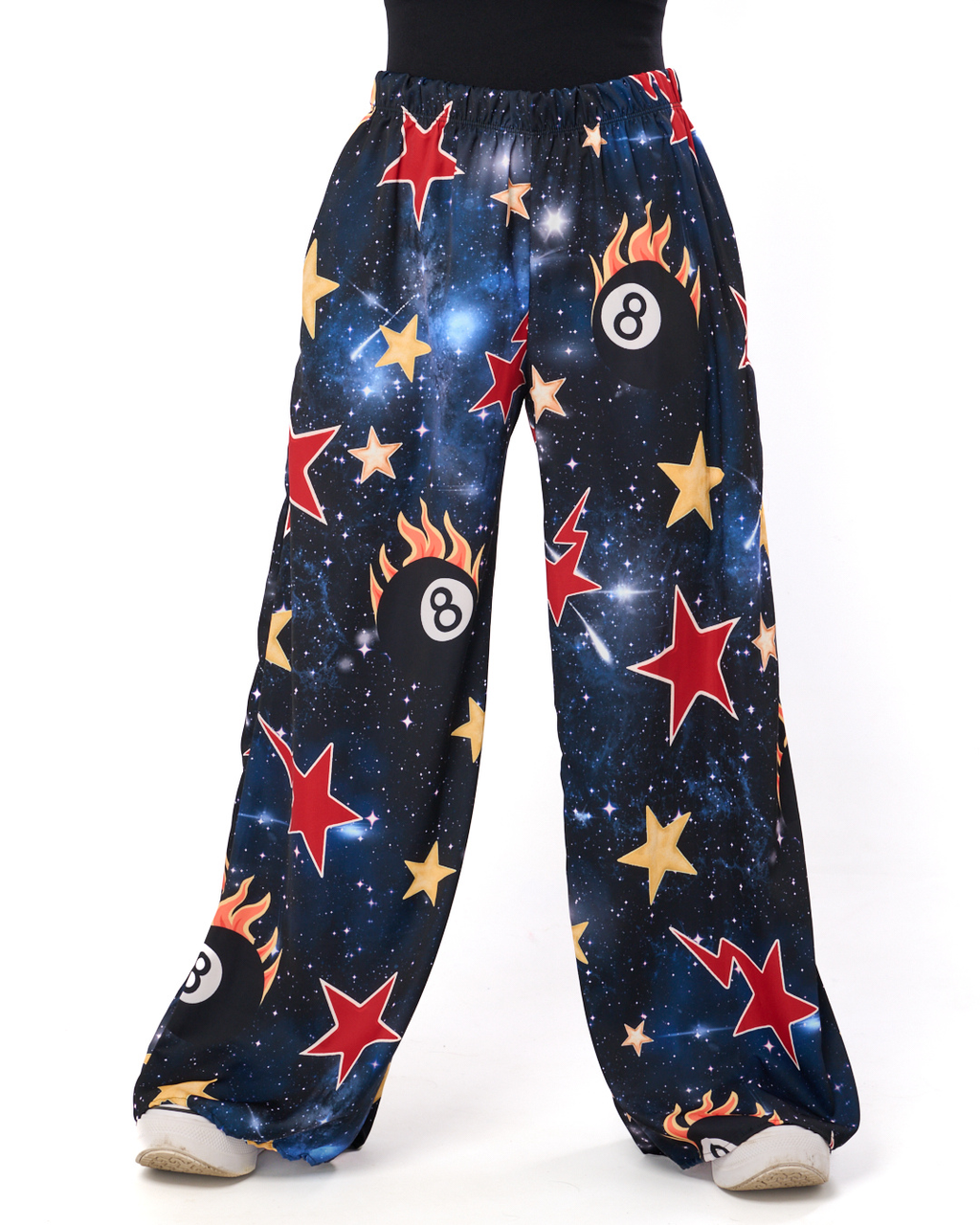 GALAXY CLASH SATIN SPLIT PANTS