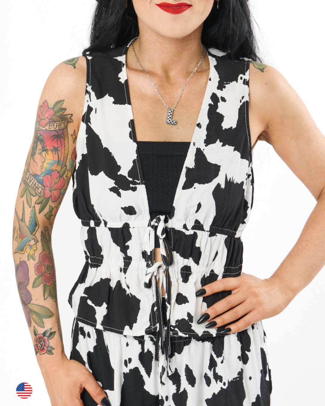 RANCH REBEL COW PRINT SET