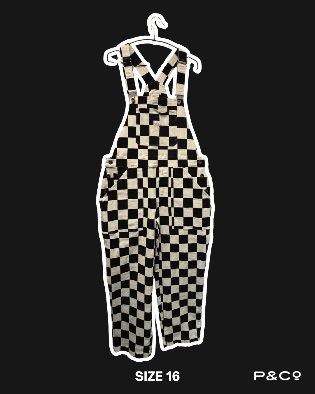 P&CO CHECKERBOARD OVERALLS - 16