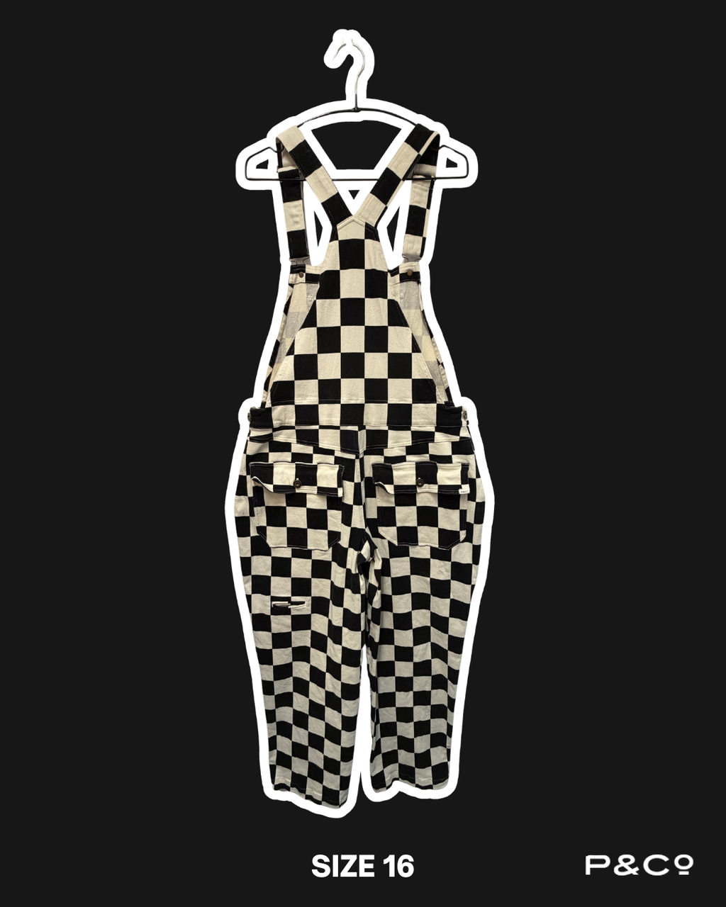 P&CO CHECKERBOARD OVERALLS - 16