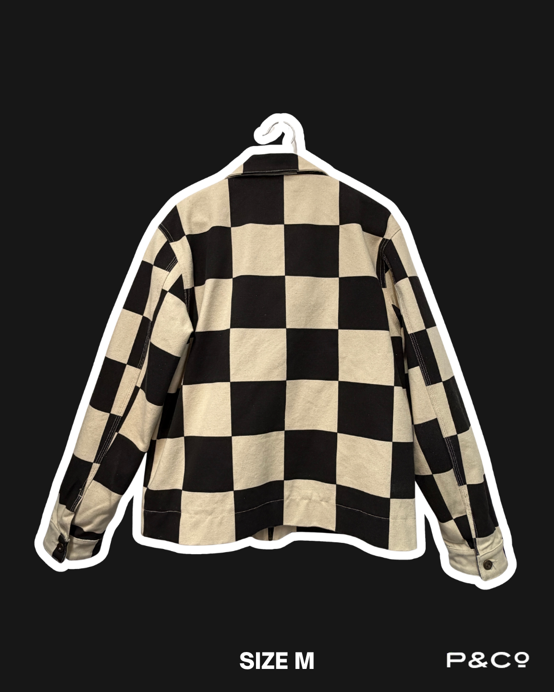 P&CO CHECKERBOARD PIT JACKET - M