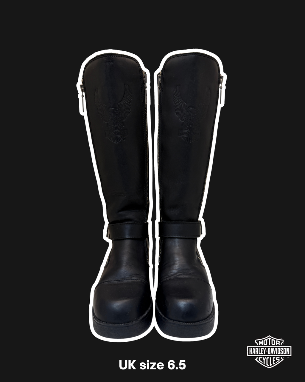 HARLEY DAVIDSON MOTORCYCLE BOOTS - UK 6.5