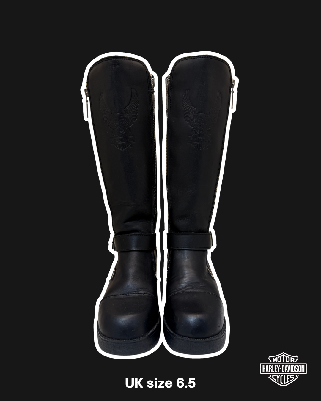 HARLEY DAVIDSON MOTORCYCLE BOOTS - UK 6.5