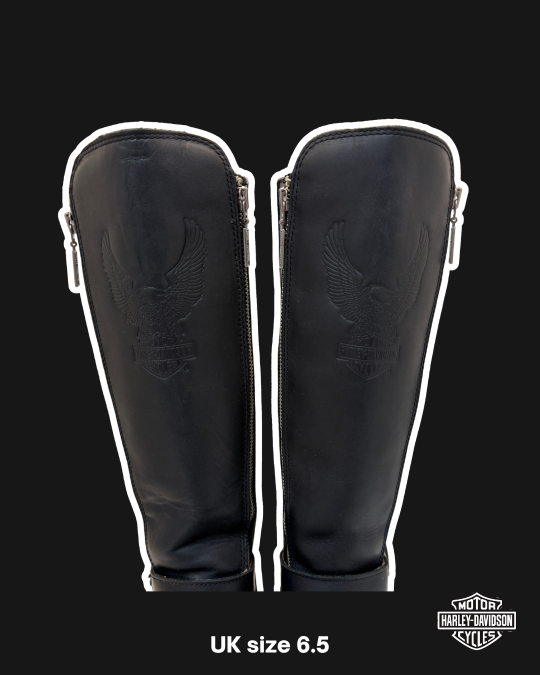 HARLEY DAVIDSON MOTORCYCLE BOOTS - UK 6.5