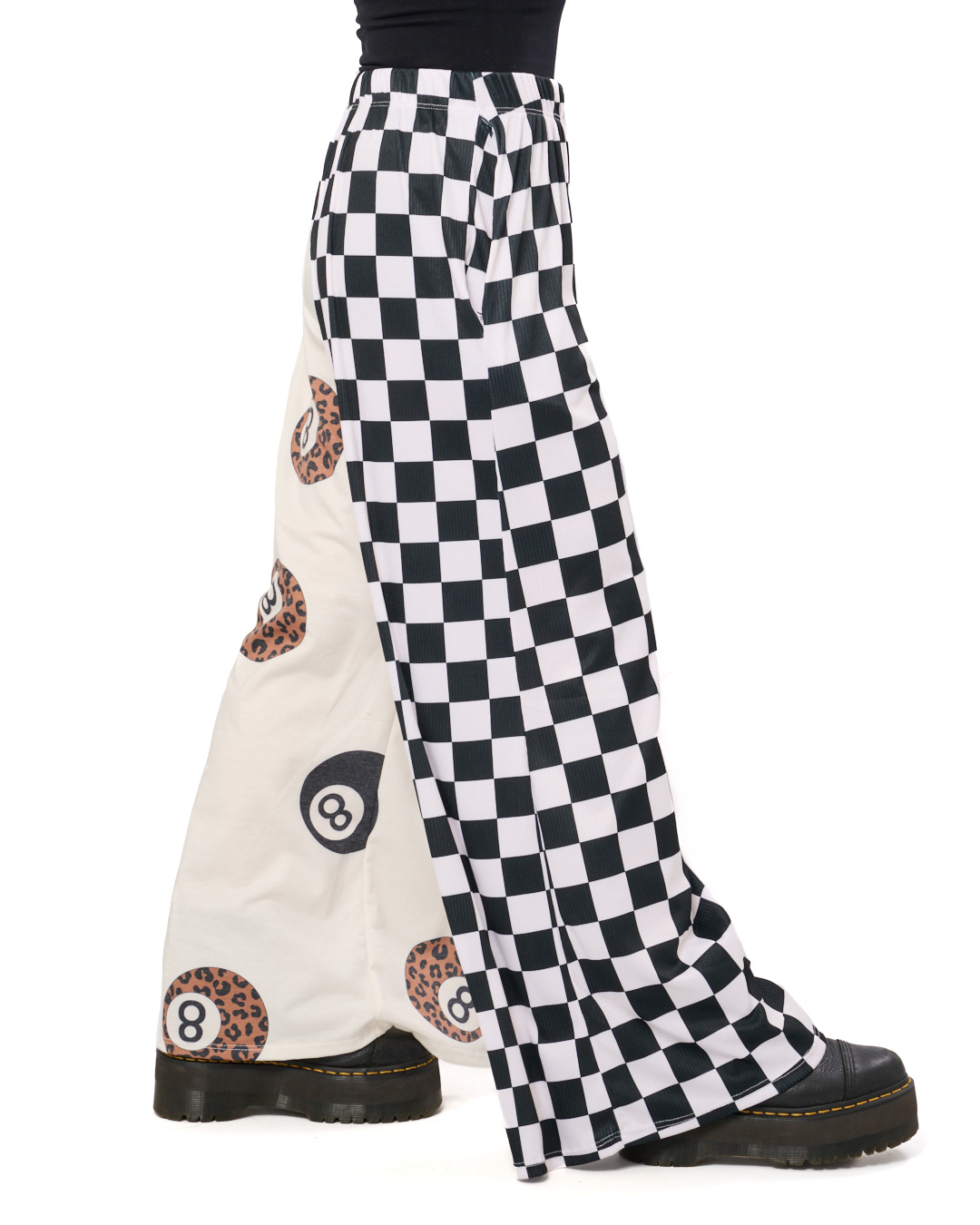 SPLIT DECISION 8 BALL PANTS IN BLACK + WHITE