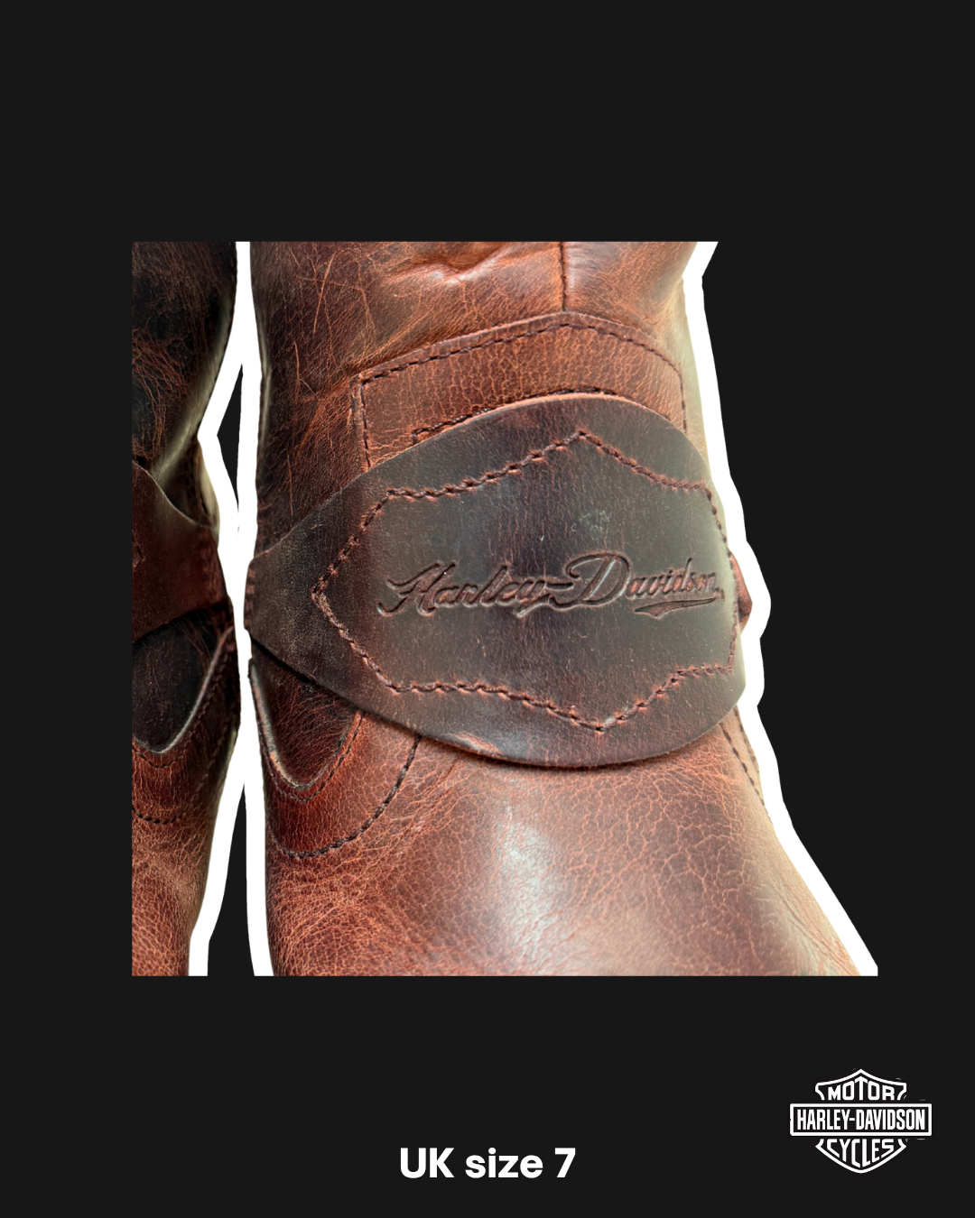 HARLEY DAVIDSON MOTORCYCLE BOOTS - UK 7