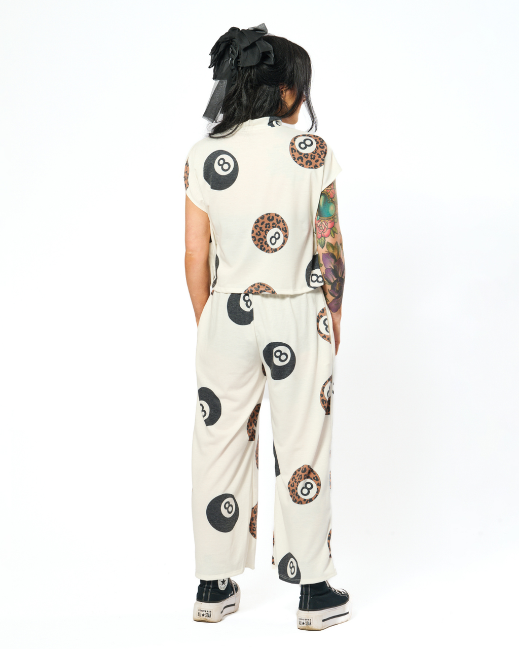 LEOPARD LUCK TWO PIECE LOUNGE SET IN IVORY