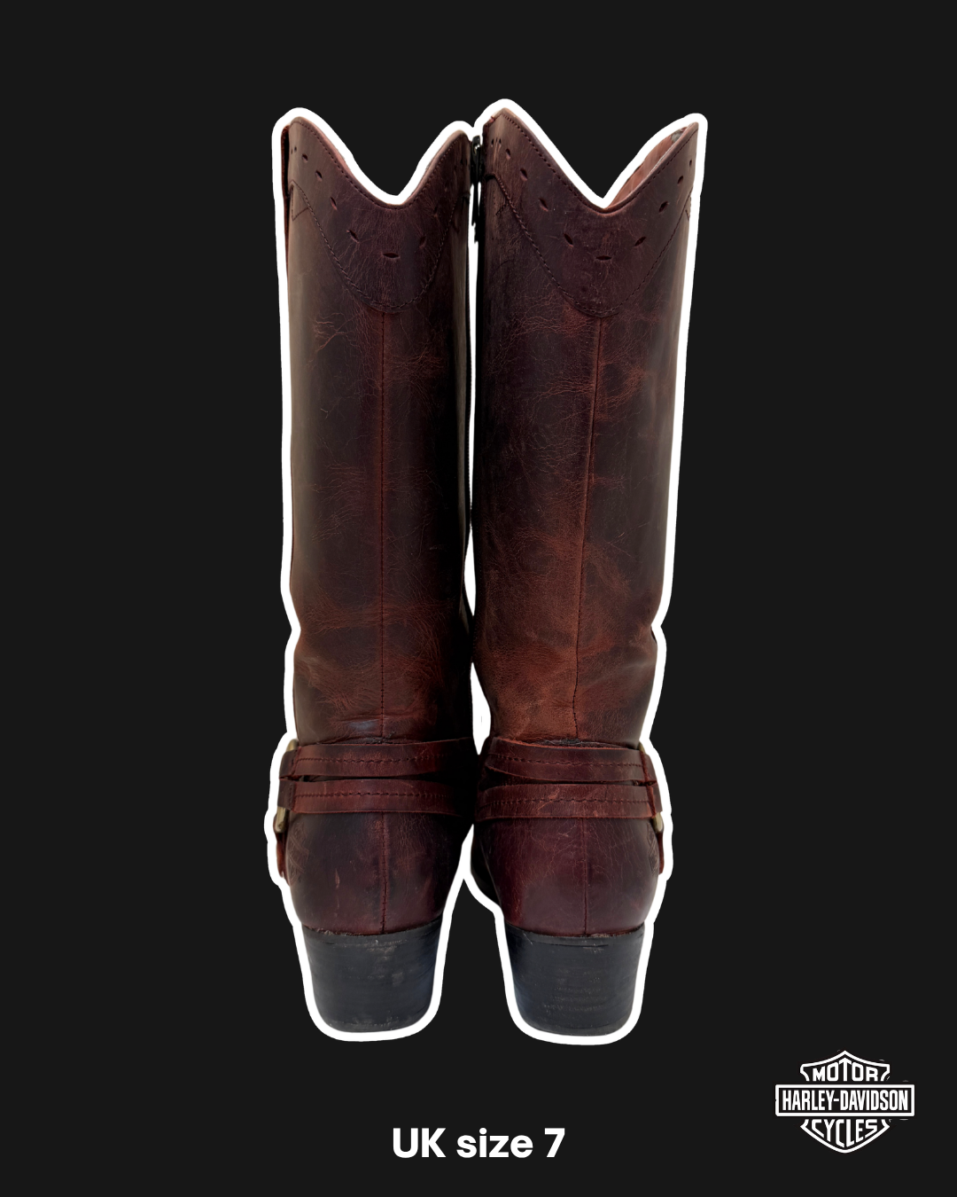 HARLEY DAVIDSON MOTORCYCLE BOOTS - UK 7