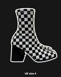CHECKERBOARD ZIP BOOTS - UK 4