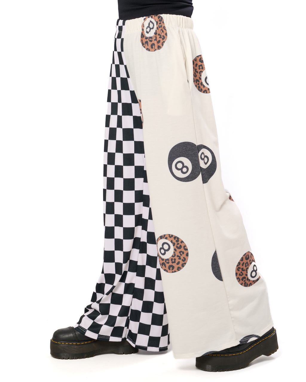 SPLIT DECISION 8 BALL PANTS IN BLACK + WHITE