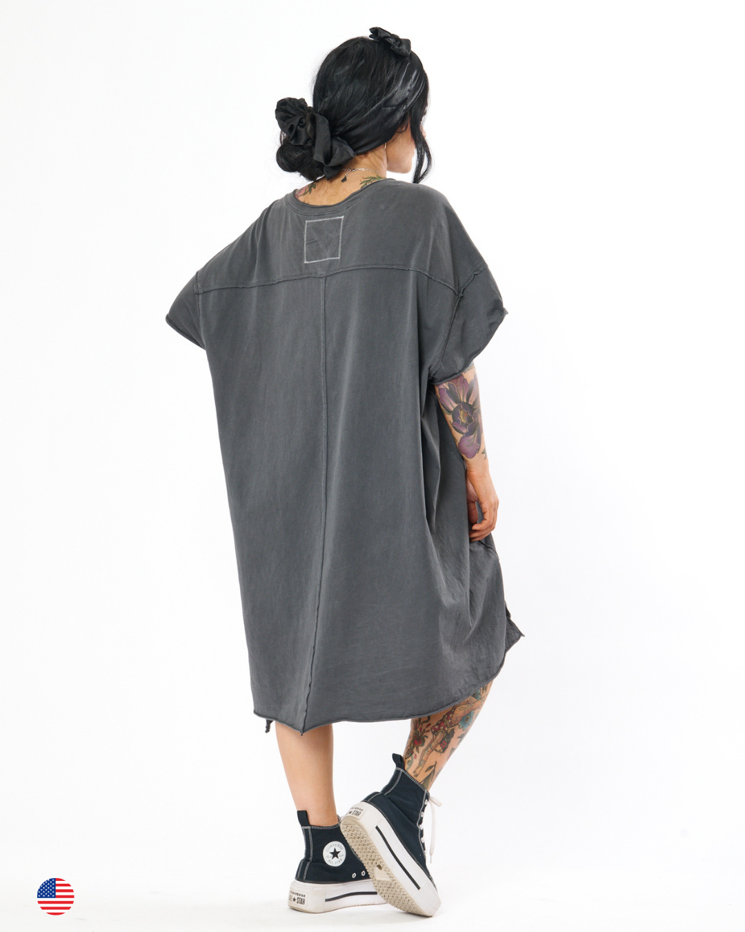 LED ZEPPELIN TUNIC T-SHIRT IN GREY
