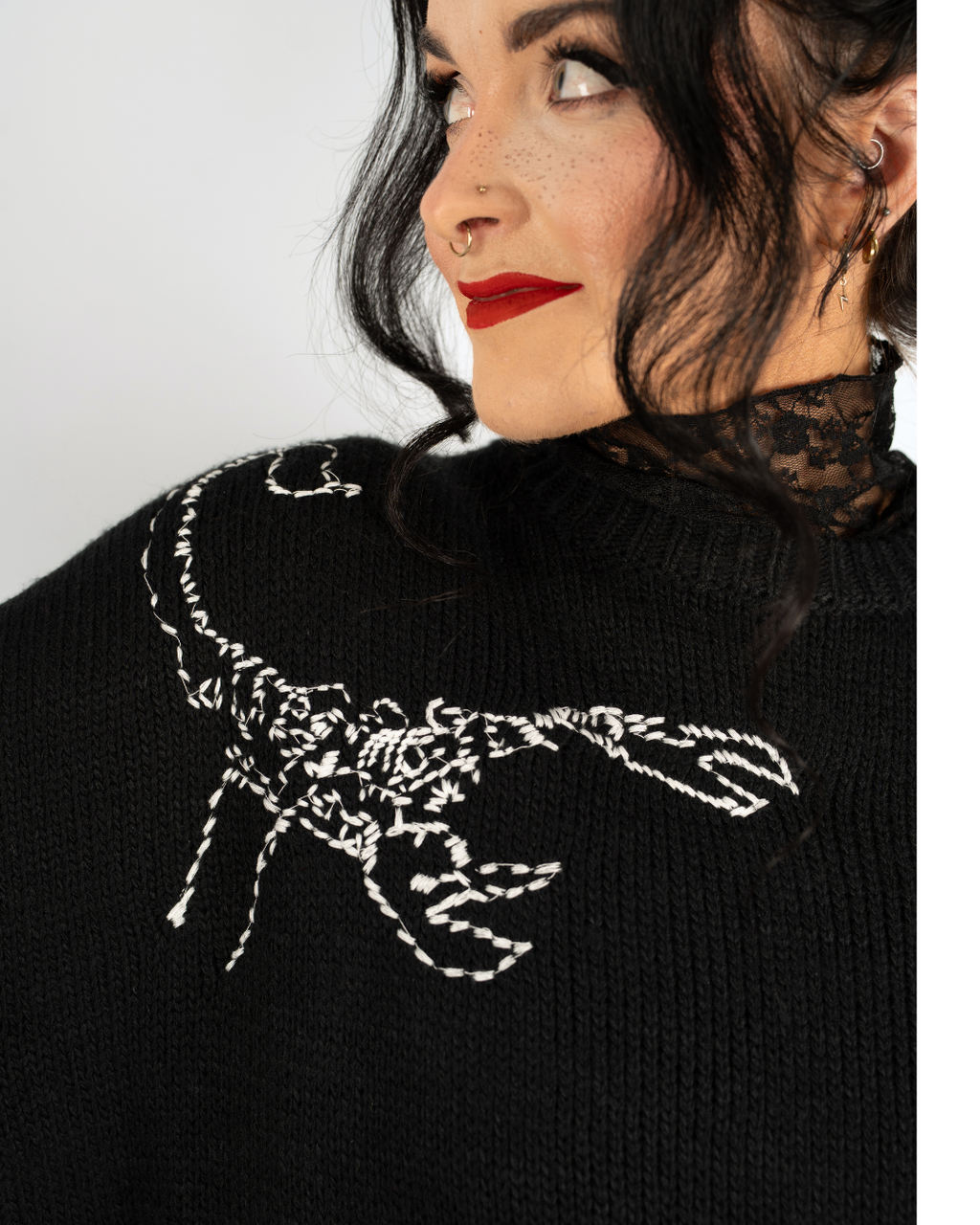 STINGER STITCH EMBROIDERED SWEATER