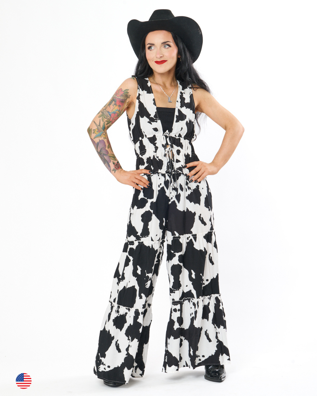 RANCH REBEL COW PRINT SET