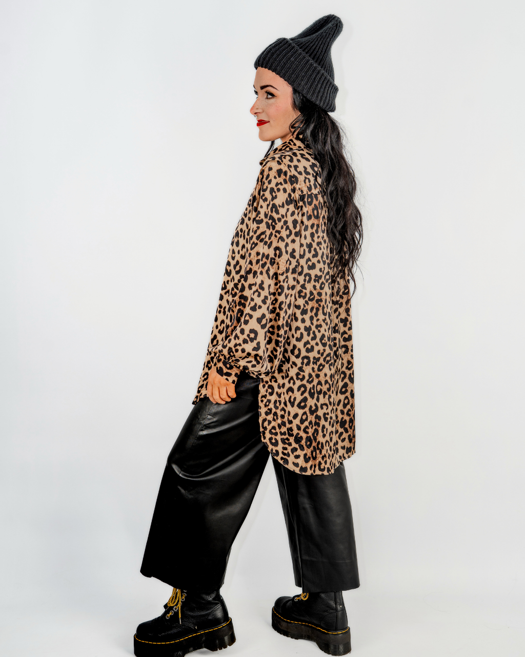 SATIN LEOPARD PRINT MATCHING SET