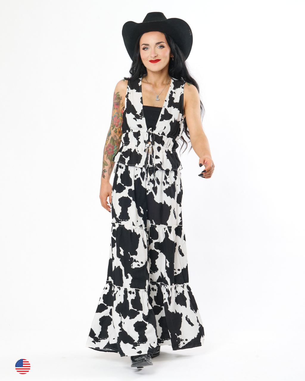 RANCH REBEL COW PRINT SET
