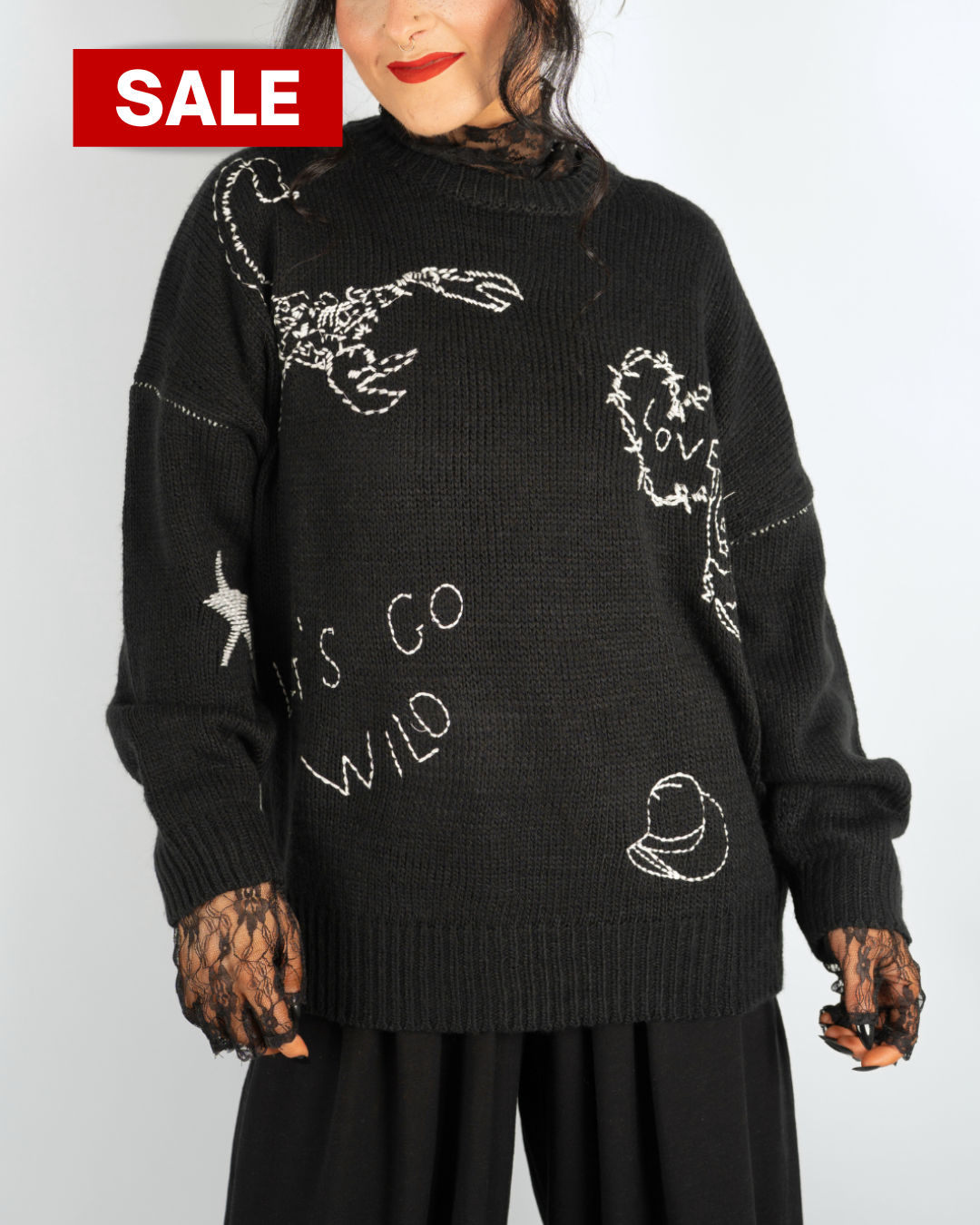 STINGER STITCH EMBROIDERED SWEATER