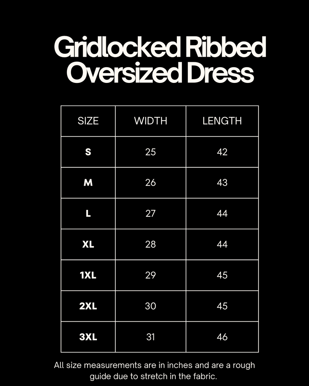 GRIDLOCKED RIBBED OVERSIZED DRESS IN BLACK + WHITE